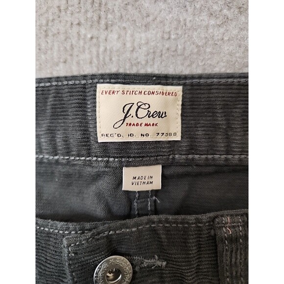 J CREW 484 Slim Leg Corduroy Pants Mens 32x34 Gray Stretch - Picture 6 of 9